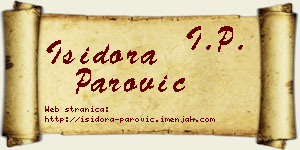 Isidora Parović vizit kartica